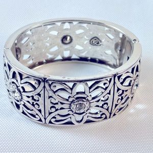 Brighton Magnetic Closure Cuff Bracelet Silvertone